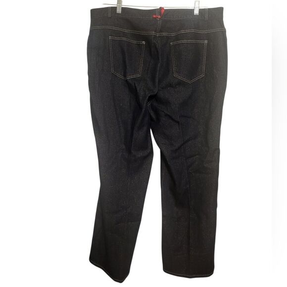 Ruby Rd. Indigo Blue Modern Blooms Sparkle Ankle Studded Jeans Plus Size 20W NEW - Picture 2 of 8